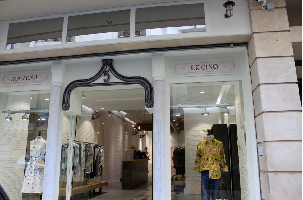 Lighting design at clothing store Boutique Le Cinq, Morocco