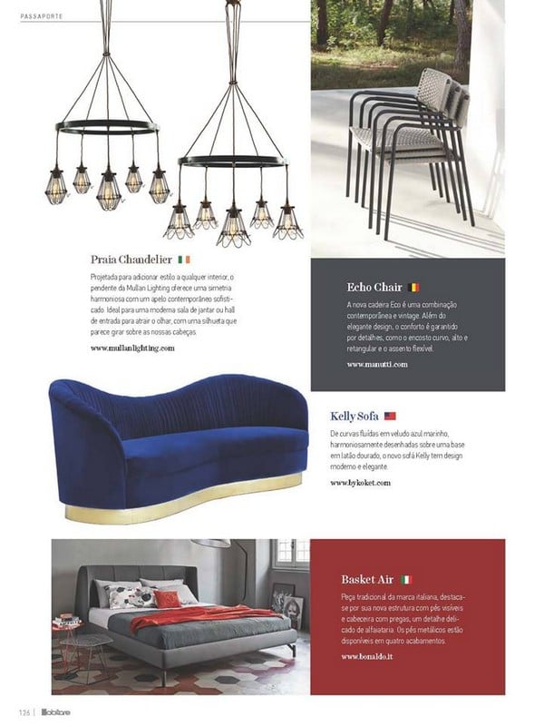 Brazillian magazine Habitaire featured Mullan Lighting in their 54th edition