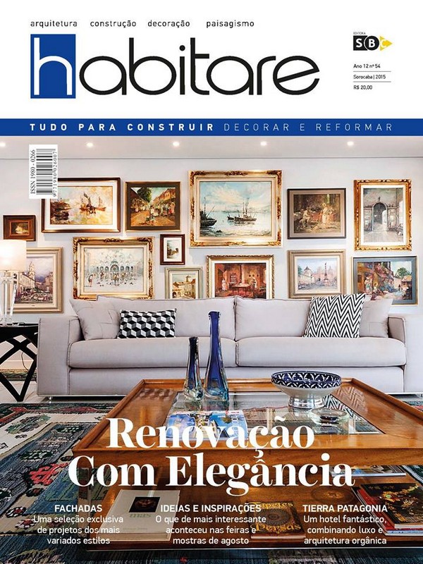 In their 54 edition, the Brazilian magazine Habitare features our Praia Cage Pendant Light Cluster in an article called - Renovation with elegance.