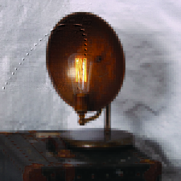 This Cullen industrial table lamp by Mullan Lighting will add an industrial style to your bedside. 