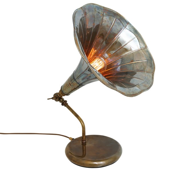 This unique Gramophone table lamp from Mullan Lighting is an eye-catching table lamp. 