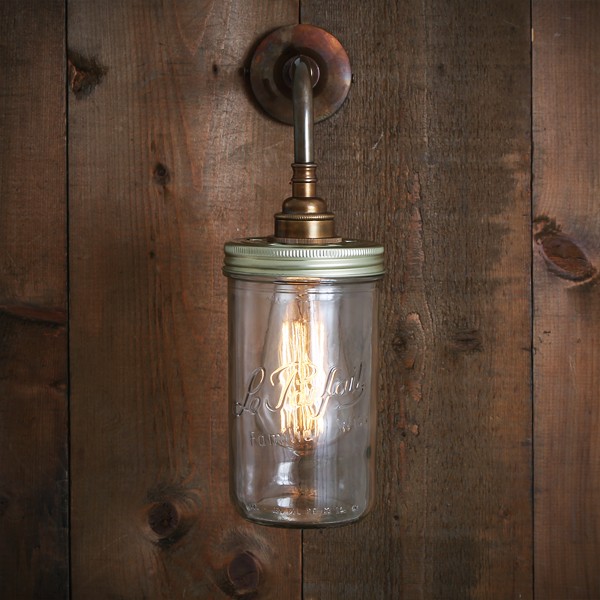 Mullan Lighting produced this unique Jam Jar wall light 