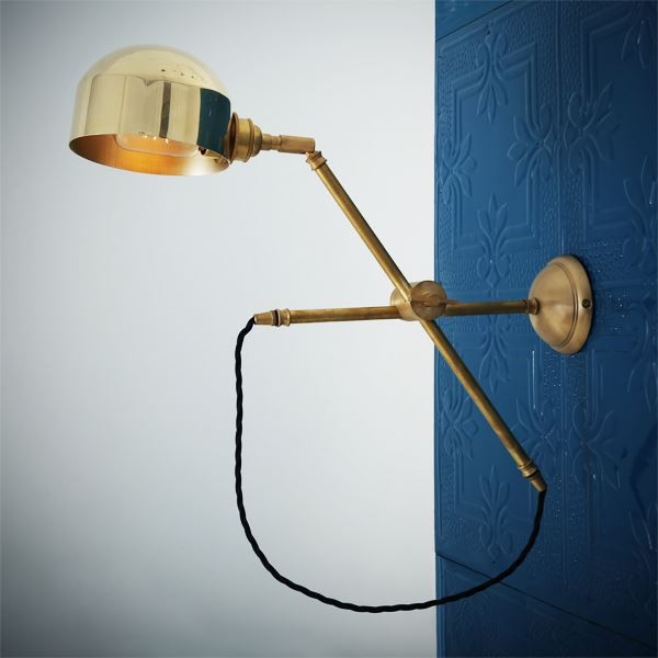 With sleek lines, the Bogota quirky wall light is a unique fixture that will add luster to your decor and dazzle your friends. This contemporary swing arm lamp looks great over a bed or kitchen unit as it does on bookshelves or as a wall mounted desk lamp.