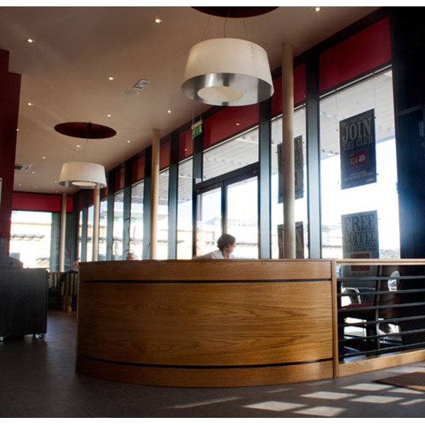 Costa Coffee shops throughout Ireland features light fixtures from Mullan Lighting 