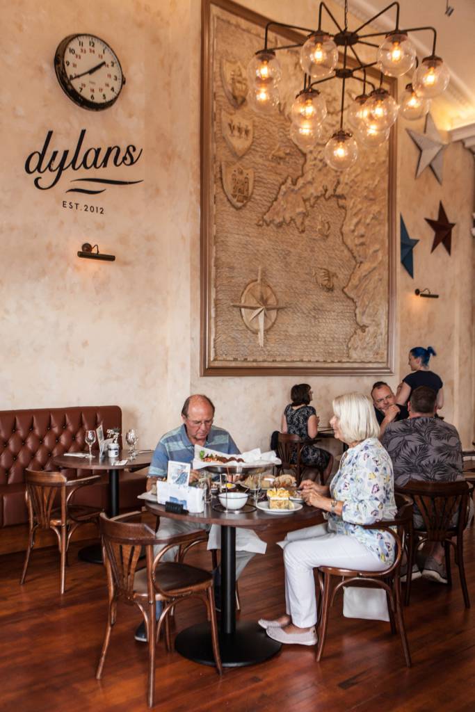 Our Elle picture lights proudly sit on the stone-washed walls of Dylan's restaurant