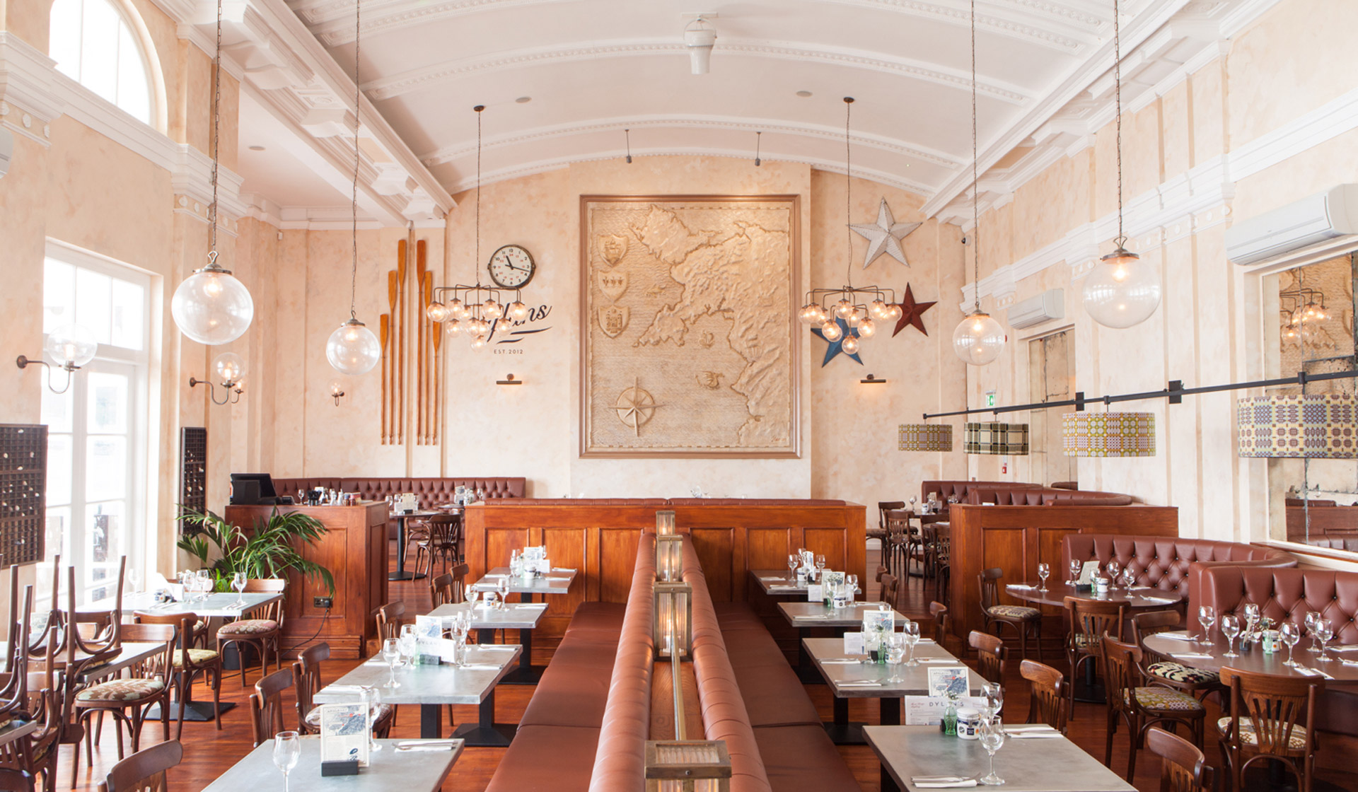 Our globe lights feature inside a Grade II listed building in North Wales