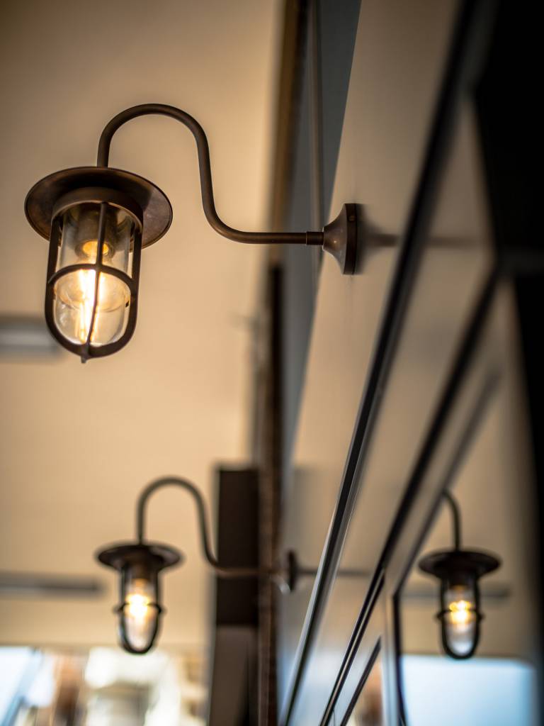 Our Fabo wall lights add a subtle, modern overture to the exterior