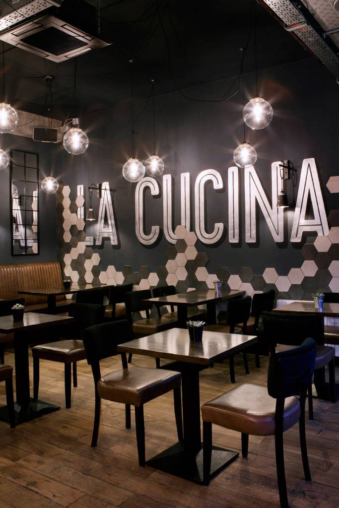 Tullio O. Design was founded by interior designer Tullio in Limerick. This interior design practice developed a unique design concept for La Cucina restaurant