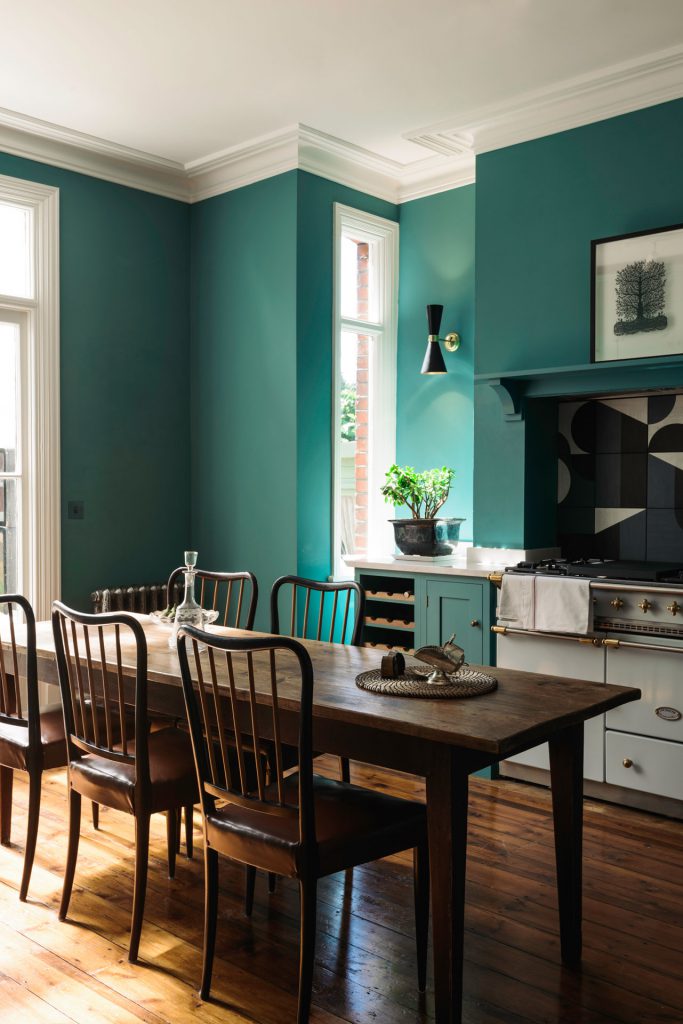 Our Cairo wall light in a mid-century modern kitchen