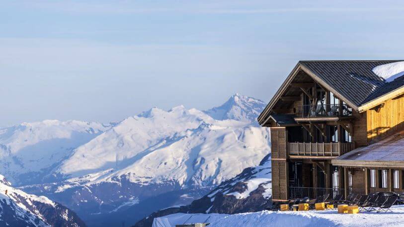 Vintage Lights in This Spectacular Hotel Nestled High in the French Alps