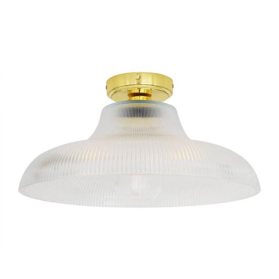 Aquarius Prismatic Glass Ceiling Light 15.75" IP65