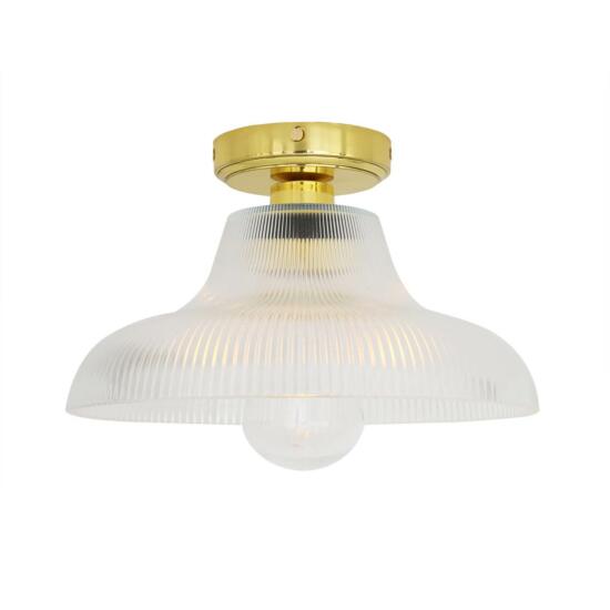 Aquarius Prismatic Glass Ceiling Light 11.75" IP65