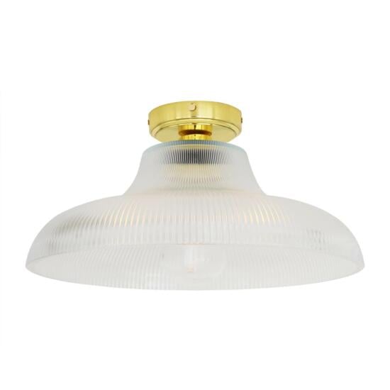 Aquarius Prismatic Glass Ceiling Light 15.75" IP65