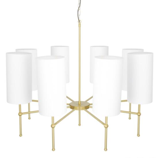 Arizona Chandelier with Fabric Shades, Eight-Arm