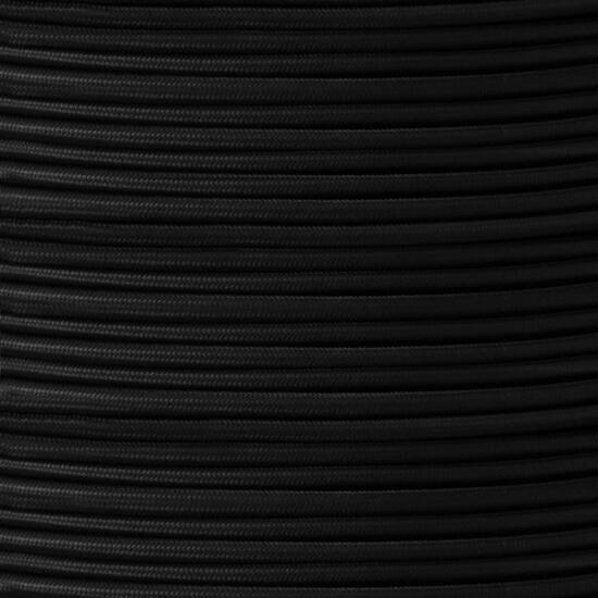 Black Fabric Braided Cable, 2 Core Round