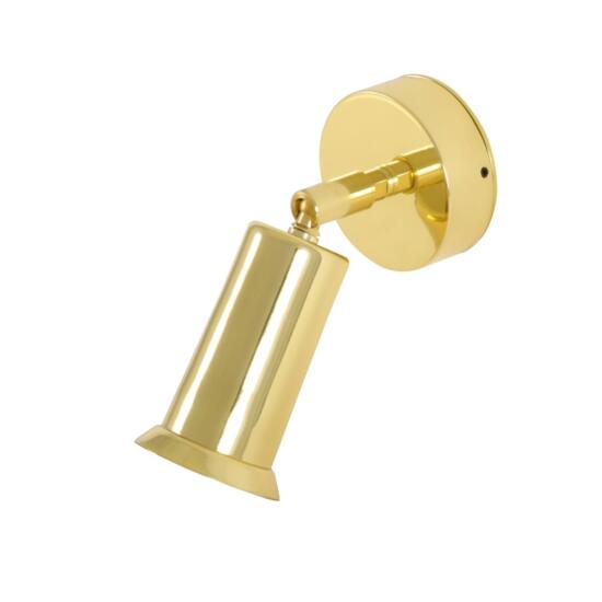 Jasper Modern Brass Wall Spotlight with Swivel, Polished Brass