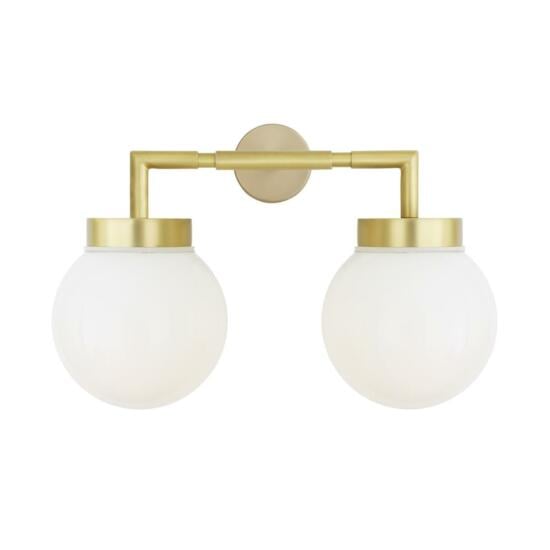 Jordan Double Wall Light IP65 Satin Brass