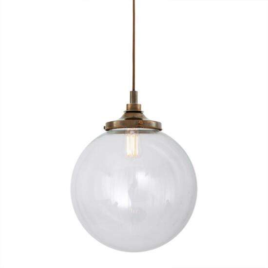 Laguna Clear Globe Pendant Light 13.75" IP44