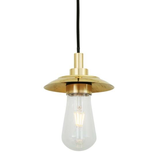 Ren Brass / Glass Bathroom Pendant Light IP65