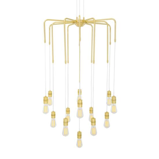 Sela Modern Brass Chandelier, 13-Light, Four Colours