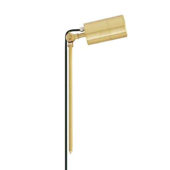 Yara Natural Brass Outdoor Garden Spot Light IP65, Natural Brass