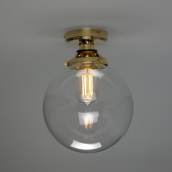 Deniz Globe Bathroom Ceiling Light 13" IP44