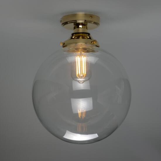 Deniz Globe Bathroom Ceiling Light 17" IP44