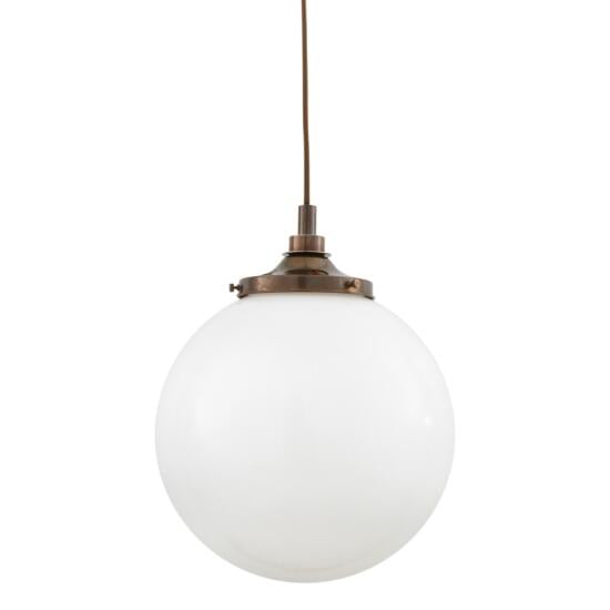 Pelagia Opal Globe Pendant Light 13.75" IP44