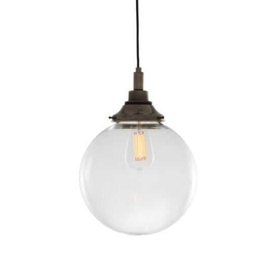 Laguna Clear Globe Bathroom Pendant Light 25cm IP44