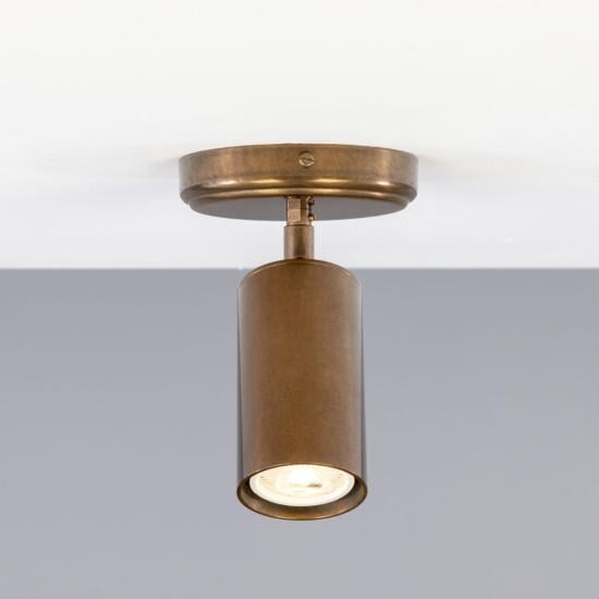 Evanston Directional Brass Ceiling Spot Light, Antique Brass