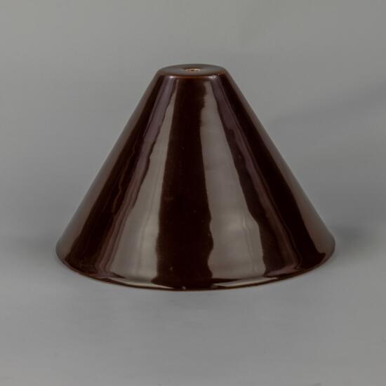 Tilia Pleated Ceramic Shade, Dark Chocolate 24cm