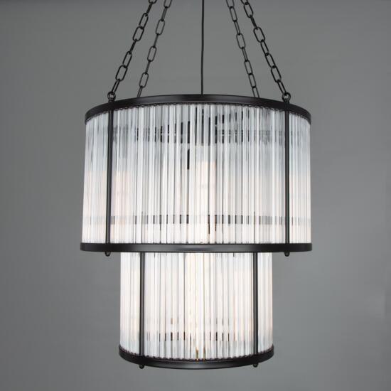 Caledon Two-Tier Chandelier with Glass Rods