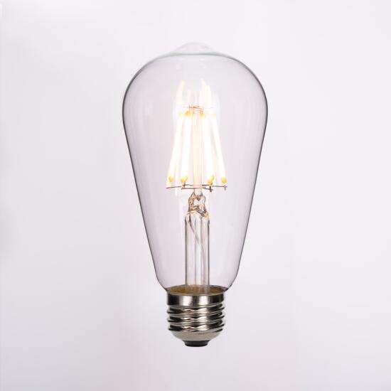 LED Teardrop Filament Bulb Dimmable E26 6W 2200k 320lm 13.5cm