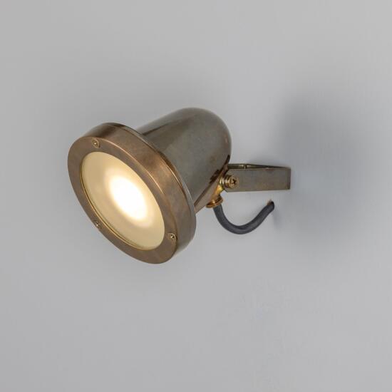 Thames Adjustable Outdoor Spot Light IP64, Antique Brass