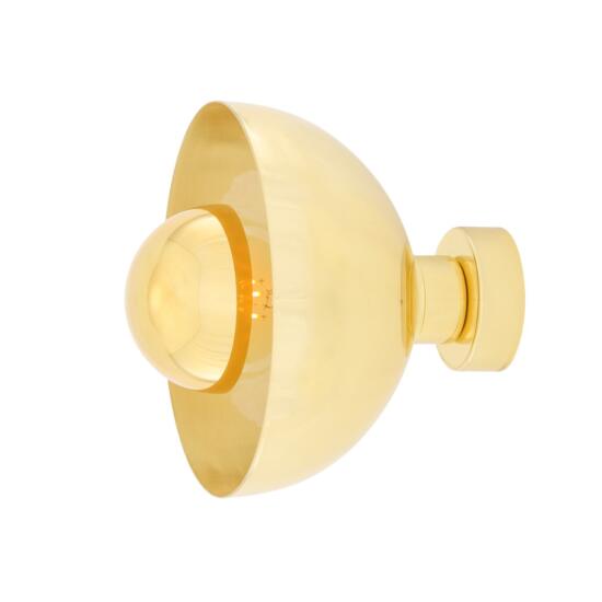Maua Modern Brass Dome Wall Sconce 20cm, Polished Brass