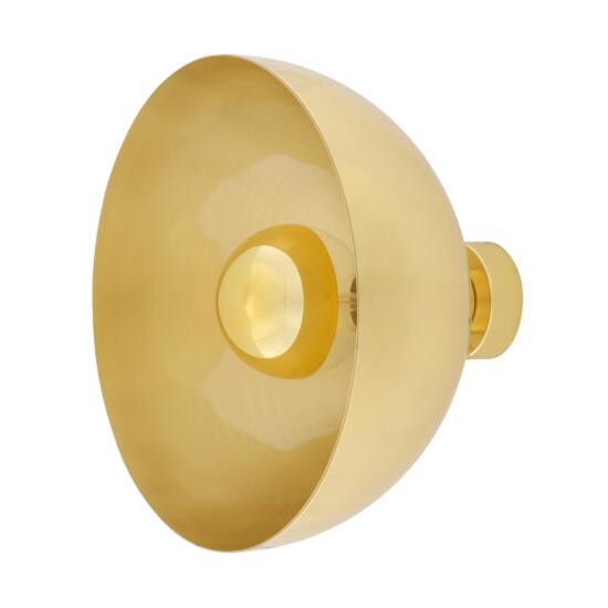 Maua Modern Brass Dome Wall Light 30cm, Polished Brass