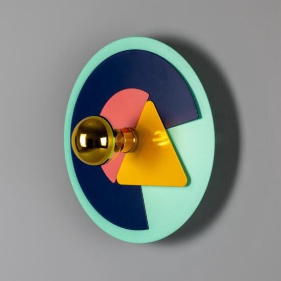 Earth Colourful Disc Wall Sconce 16" IP20