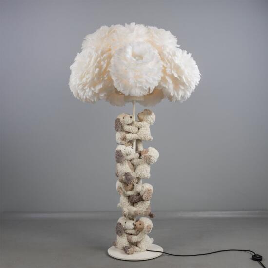 Alte Teddy Floor Lamp, Powder-Coated White