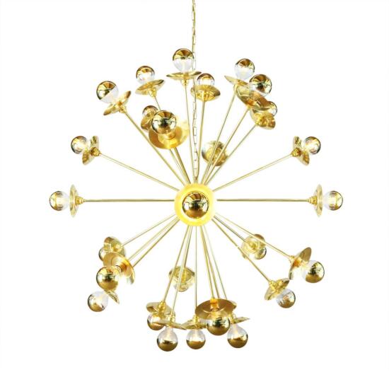 Tokyo Large Brass Sputnik Chandelier, 29-Arm 