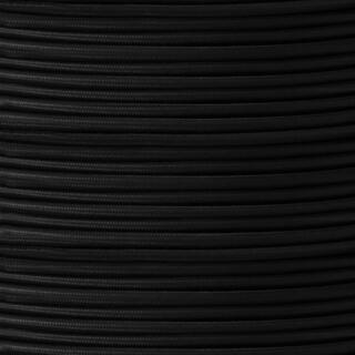 Black Fabric Braided Cable, 3 Core Round