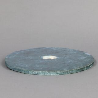 Bog Oak Ceramic Disc Lamp Shade, Blue Earth 28cm