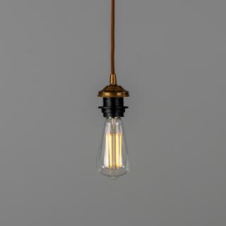 Doha Vintage Pendant Light with Twisted Cable, Antique Brass