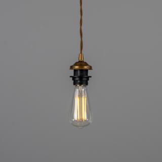 Doha Vintage Pendant Light with Twisted Cable, Antique Brass
