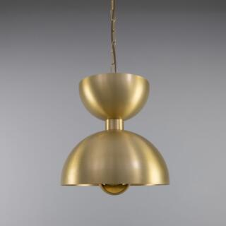 Dallas Modern Brass Dome Pendant Light 30cm, Satin Brass