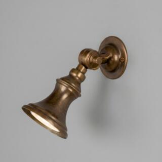 Accra Traditional Adjustable Brass Wall Spotlight, Antique Brass
