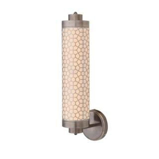 Ocala Brass Wall Sconce with Hexagonal Mesh, Antique Silver