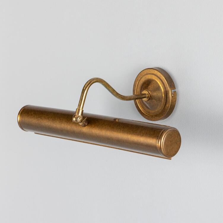 Elle Solid Brass Traditional Picture Light 35.5cm, Antique Brass