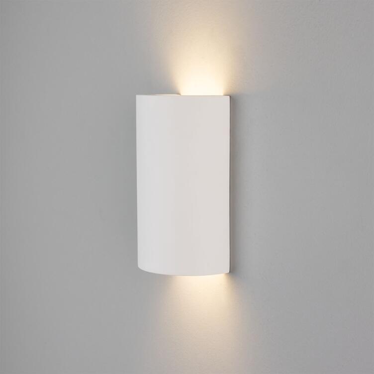 Malmo Semi-Circle Plaster Wall Light 11cm IP20