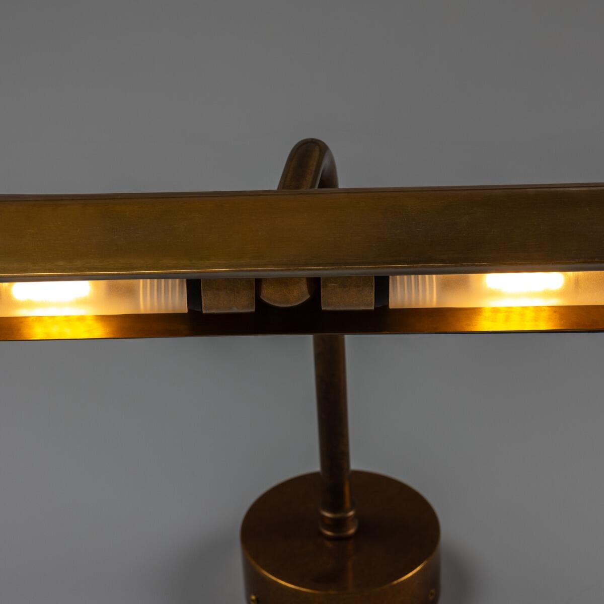 Galle Fixed-Arm Solid Brass Picture Light 35.5cm IP65, Antique Brass