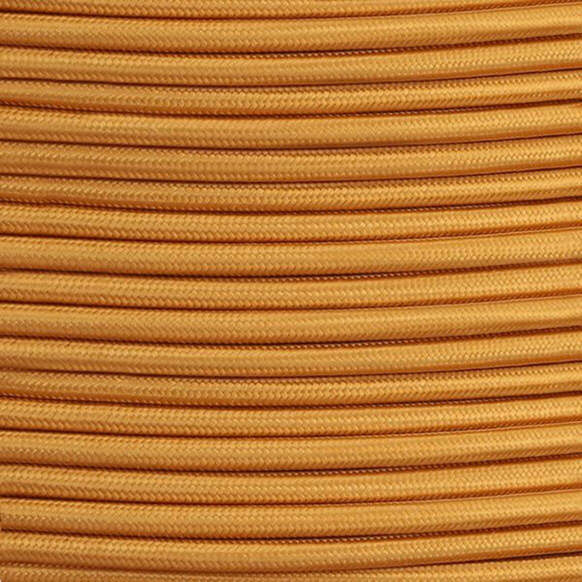 Gold Fabric Braided Cable, 2 Core Round main product image
